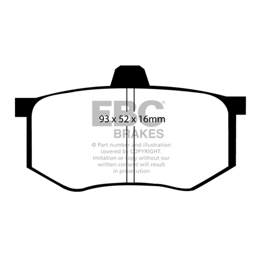 EBC UD1368 08-16 Mitsubishi Lancer Evo 10 2.0 Turbo (1 piece rotor) Ultimax2 Rear Brake Pads