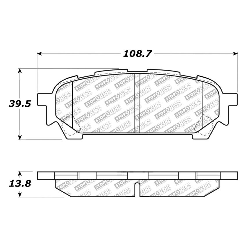 Stoptech 305.10040 Street Select Brake Pads - Front