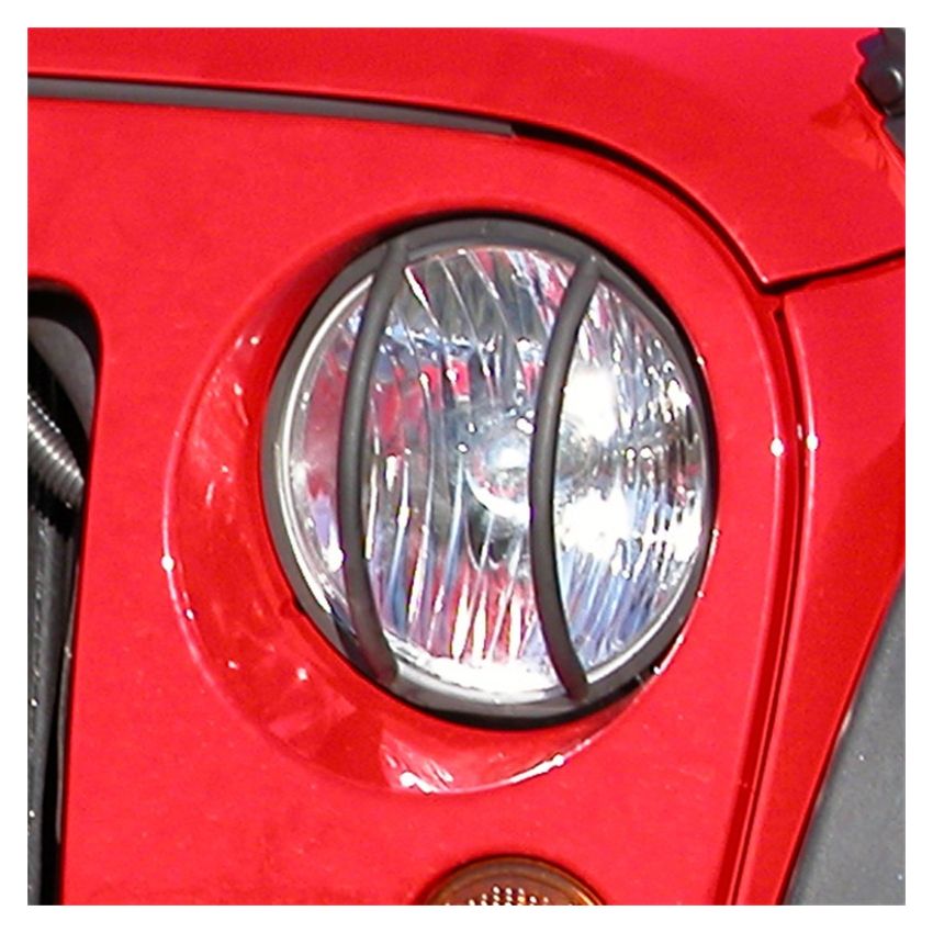 Rugged Ridge 07-18 Jeep Wrangler JK Black Headlight Euro Guards