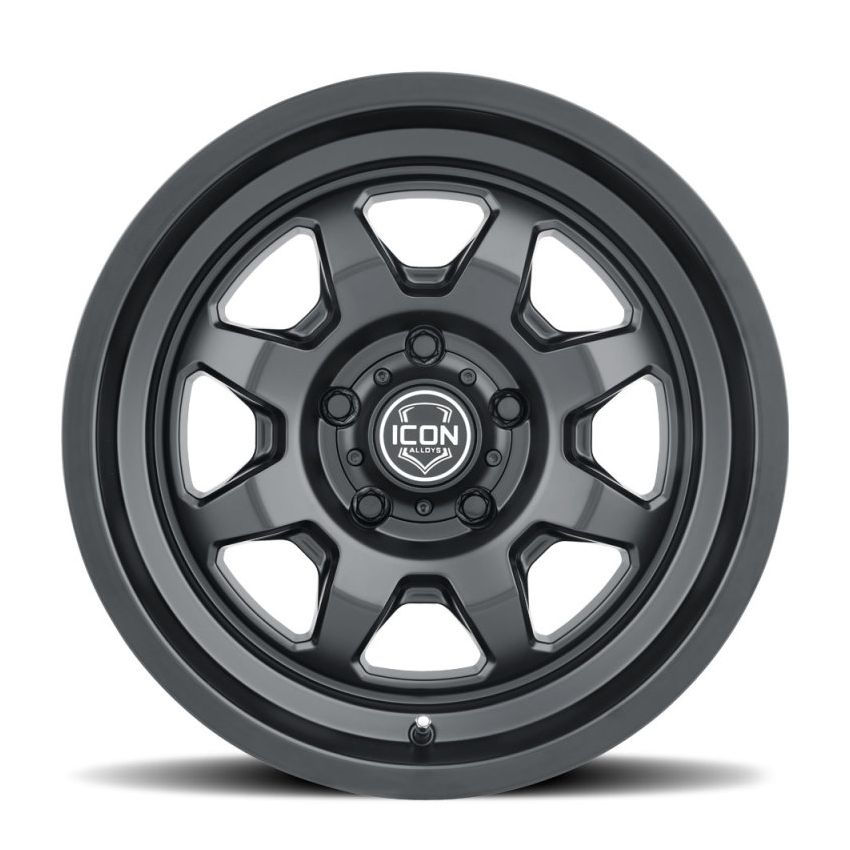 ICON 8117857345SB Nuevo 17 X 8.5 5 X 5 6mm Offset 4.5in BS Satin Black