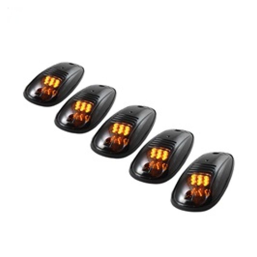 Xtune 5 pcs Roof Cab Marker Parking Running Lights Smoked ACC-011