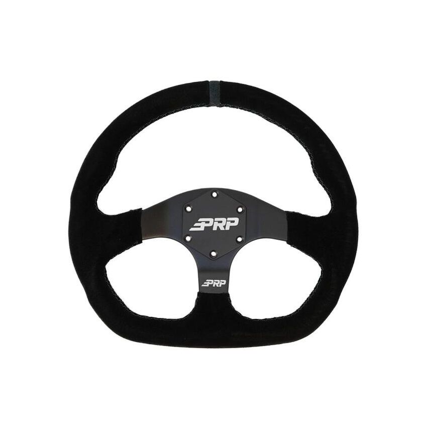 PRP Seats G251 PRP Suede D-Shape Steering Wheel - Blue