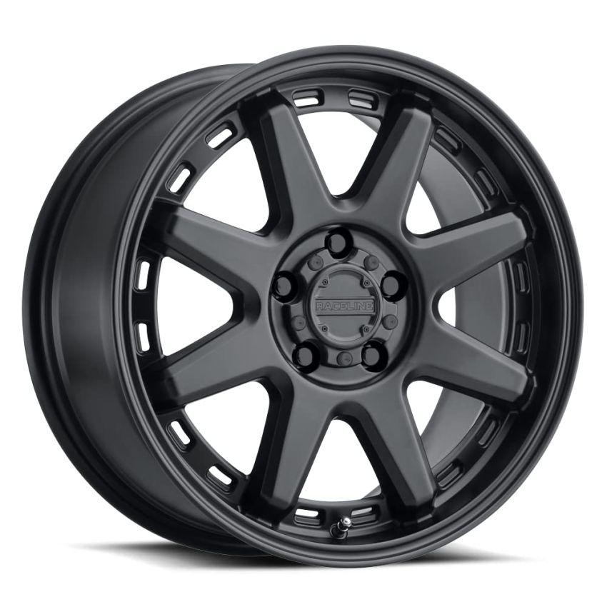 Raceline 947B Scout 18x8in / 5x108 BP / 35mm Offset / 72.62mm Bore - Satin Black Wheel