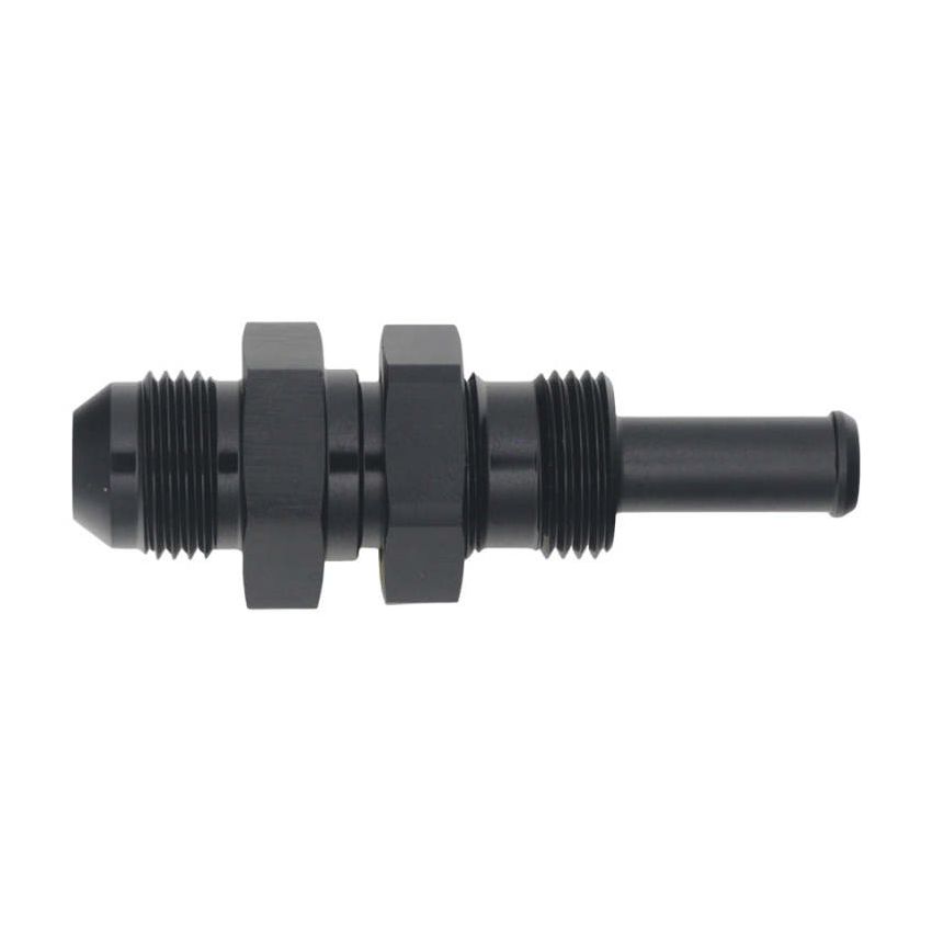 DeatschWerks 6-02-0740-B 8AN Male Flare to Straight 3/8in Single Hose Barb - Anodized Matte Black