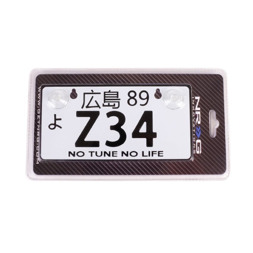 NRG Mini JDM Style Aluminum License Plate (Suction-Cup Fit/Universal) - Z34