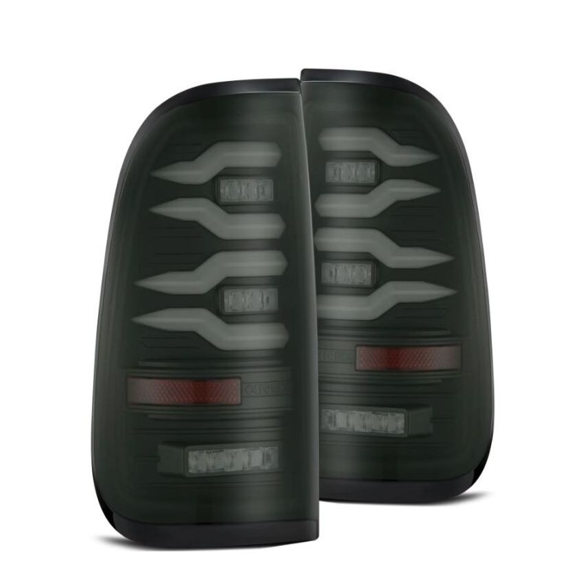AlphaRex 658002 97-03 Ford F150 / 99-16 Ford F250/F350/F450/F550 LUXX-Series LED Tail Lights - Black