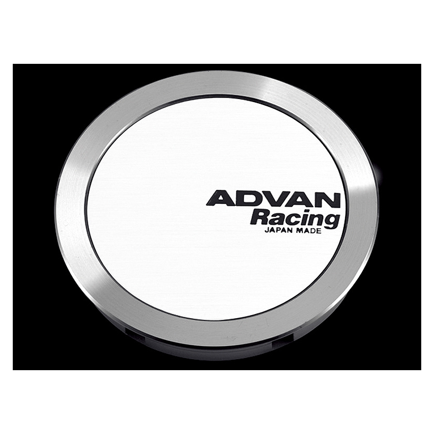 Advan 73mm Full Flat Centercap - White/Silver Alumite