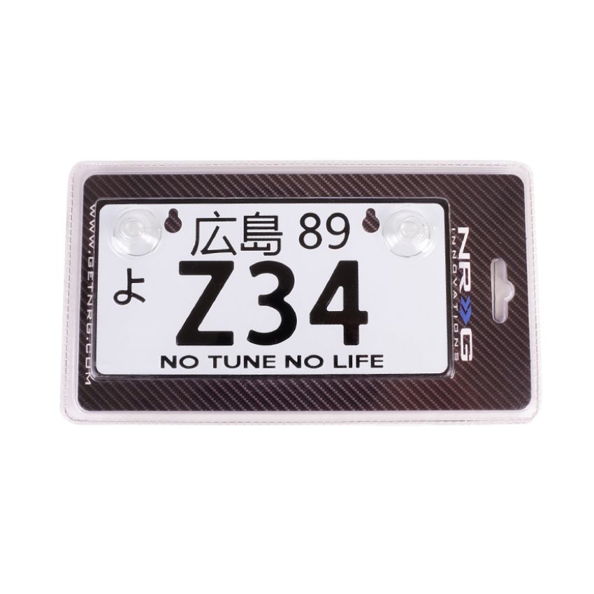 NRG Mini JDM Style Aluminum License Plate (Suction-Cup Fit/Universal) - Z34