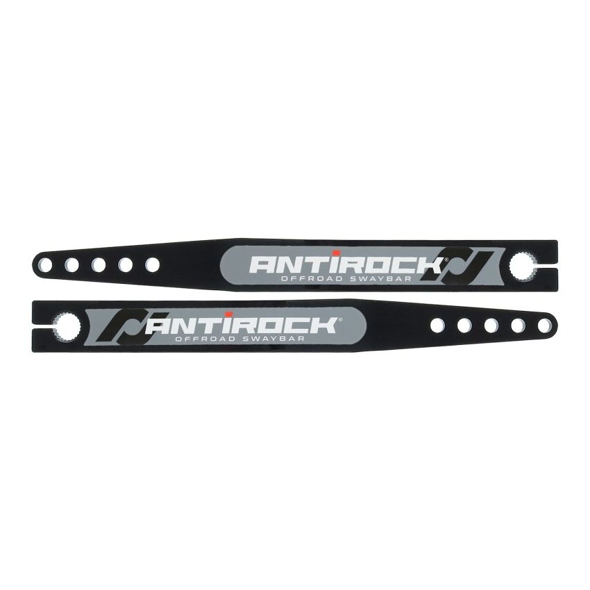 RockJock Antirock Fabricated Steel Sway Bar Arms 20in Long 18.195in C-C 5 Holes w/ Stickers Pair