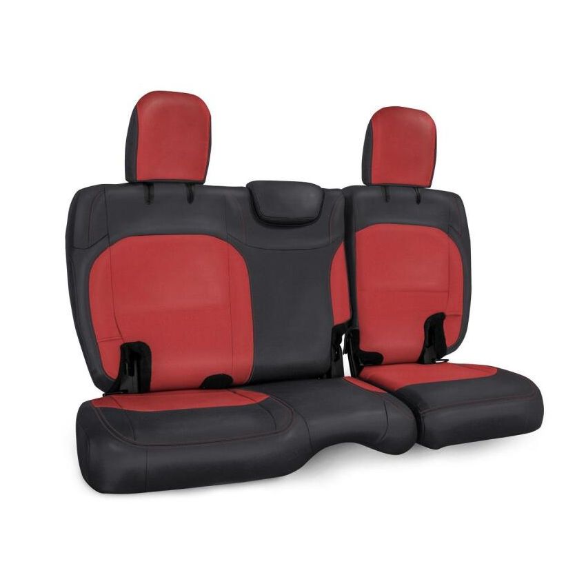 PRP 2018+ Jeep Wrangler JLU/4 door Rear Bench Cover with Cloth Interior - Black/Red