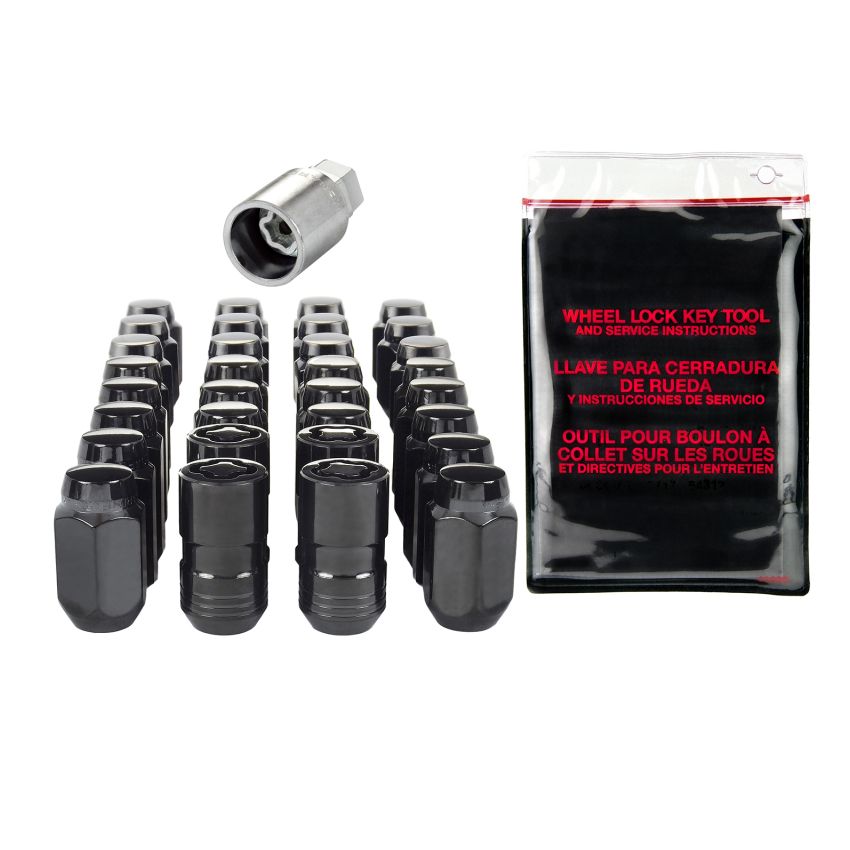 McGard (84827 14X1.5 MCG 8 LUG INSTALLATION KIT, BLACK (22mm HEX)-OAL 1.635