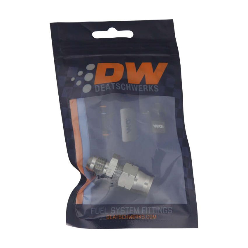 DeatschWerks 6-02-0109 6AN Male Flare to 3/8in Hardline Compression Adapter - Includes 1 Olive Insert
