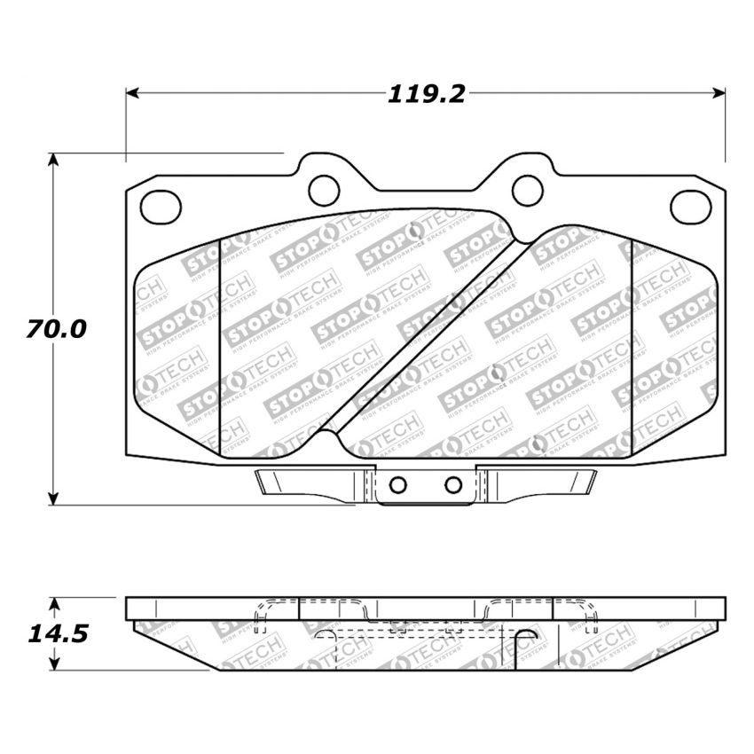 StopTech 89-96 Nissan 300ZX Sport Performance Front Brake Pads