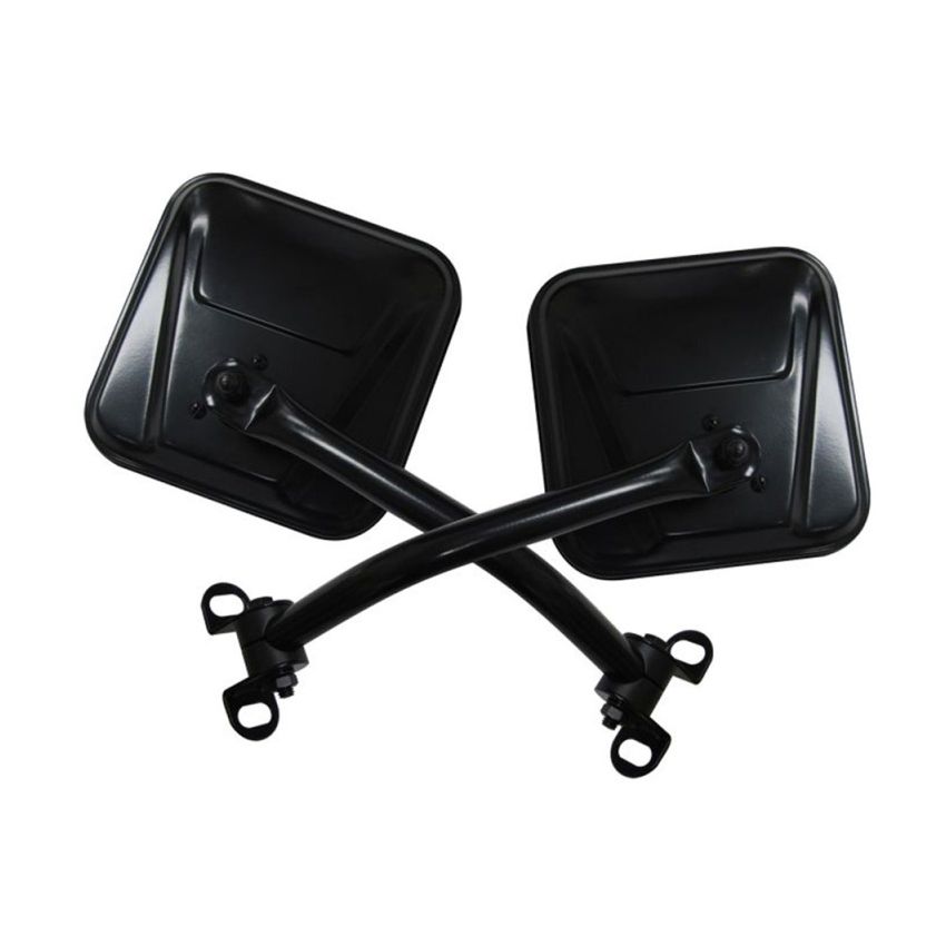 Rampage 1976-1983 Jeep CJ5 Mirror Kit - Black