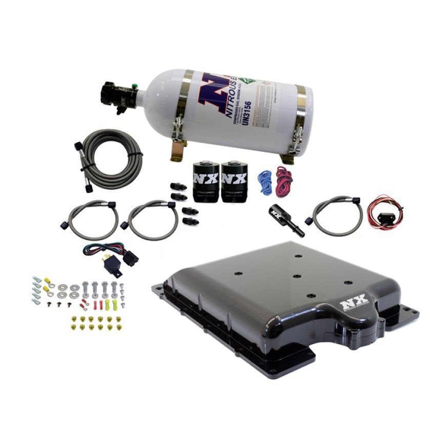 Nitrous Express 20972-10 Dodge Hellcat/Demon Supercharger Lid Nitrous Kit (100-400HP) w/10lb Bottle