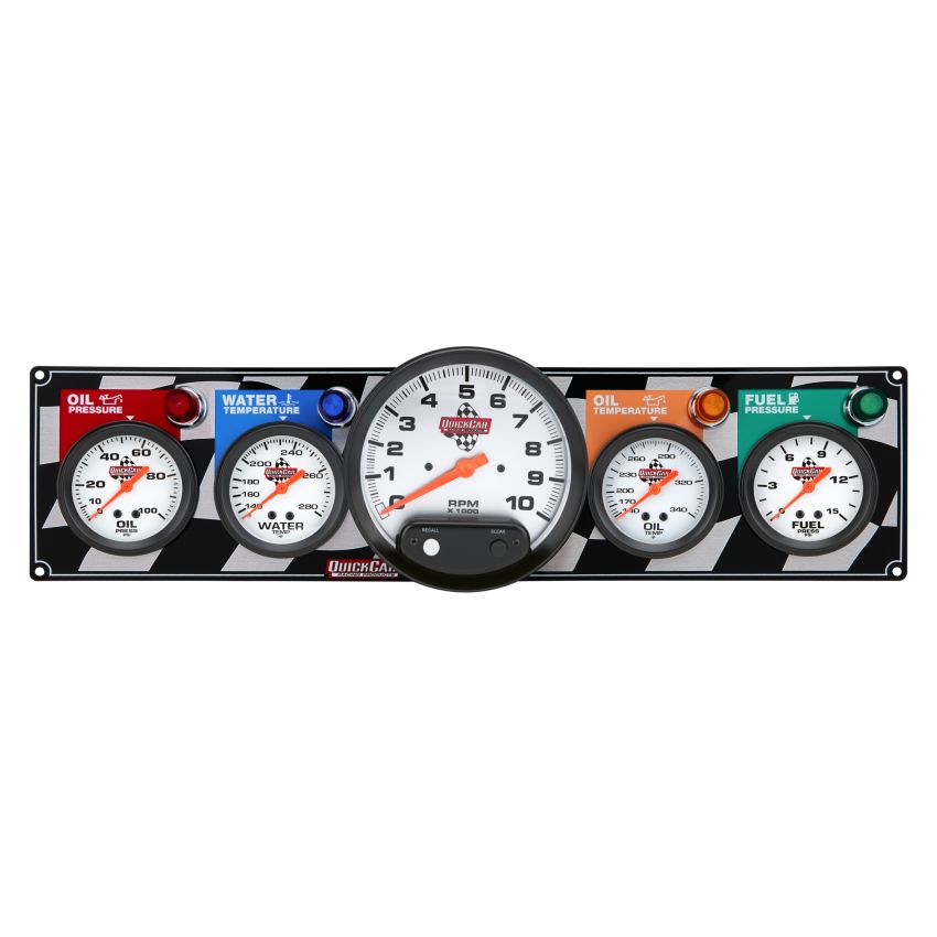 QUICKCAR RACING PRODUCTS QRP61-6051 4 Gauge Panel W/ 5in Tach