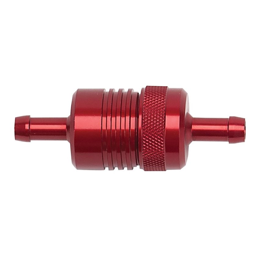 Russell Performance Red Street Fuel Filter (3in Length 1-1/8in diameter 5/16in inlet/outlet)