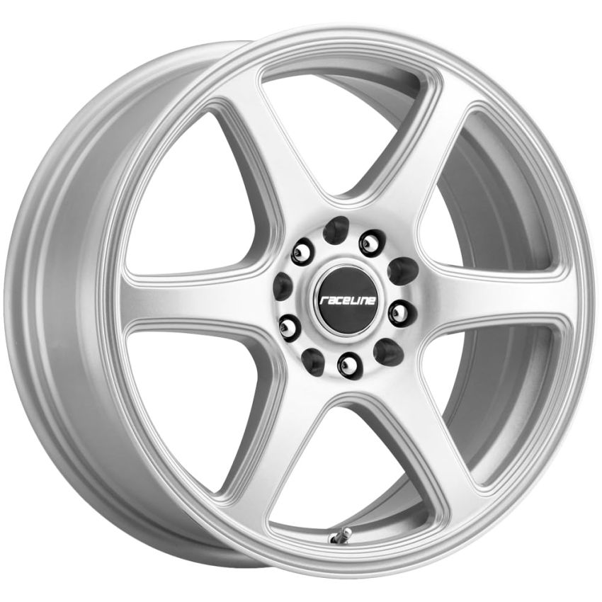 Raceline 146S Matrix 14x5.5in / 4x100/4x114.3 BP / 35mm Offset / 72.62mm Bore - Gloss Silver Wheel