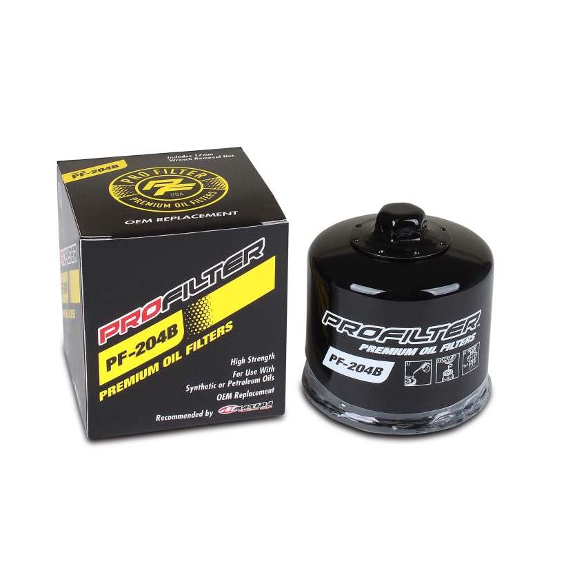 ProFilter PF-204B Arctic Cat/Honda/Kaw/MV Augusta/Triumph/Yam Spin-On Black Various Performance Oil Filter