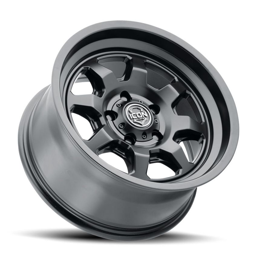 ICON 8117858347SB Nuevo 17 X 8.5 6 X 5.5 0mm Offset 4.75in BS Satin Black