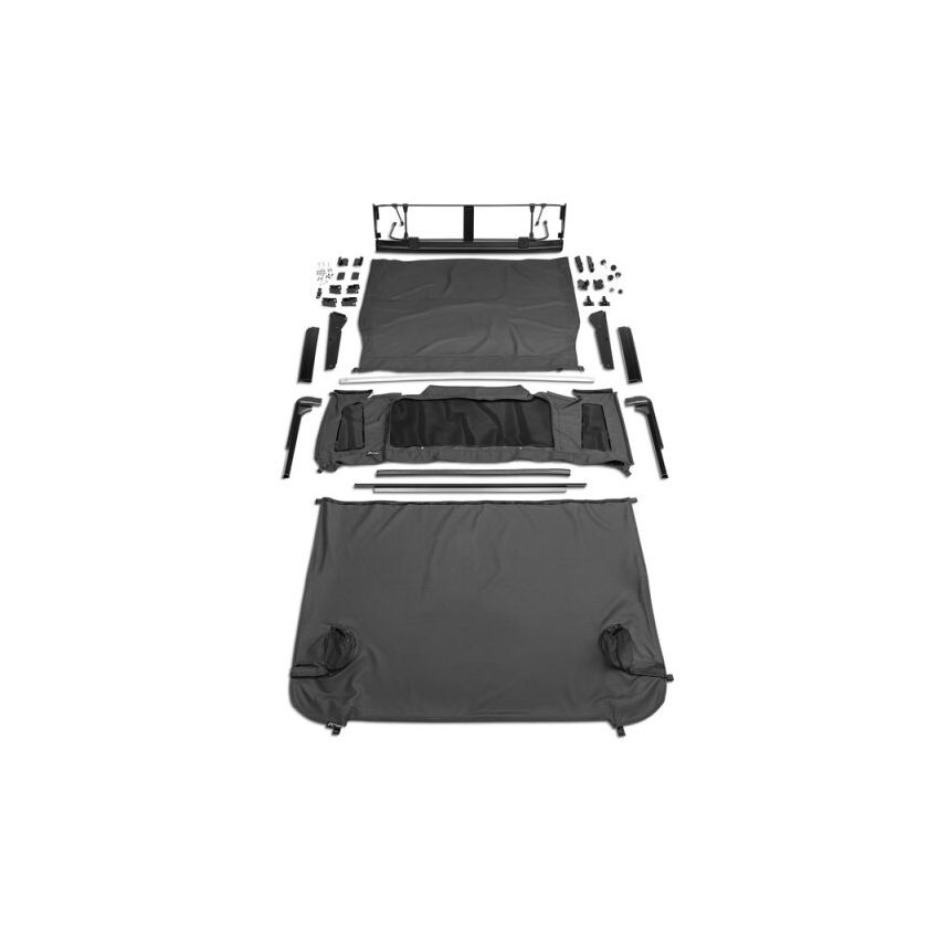 Rampage 990235 2007-2018 Jeep Wrangler(JK) 2-Door Trailview Tonneau Top - Black Diamond