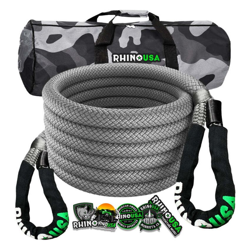 Rhino USA KROPE-1X30-GRY Kinetic Energy Recovery Rope (1In X 30Ft) Gray