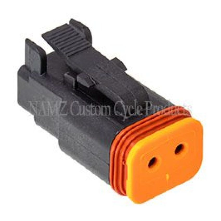NAMZ DP-2B Deutsch DT Series 2-Wire Plug & Wedgelock - Black (Repl. HD 72112-94BK)