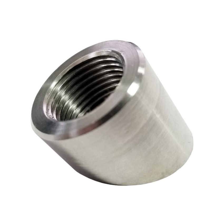 Torque Solution O2 Sensor Bung 60 Degree Angled Stainless Steel