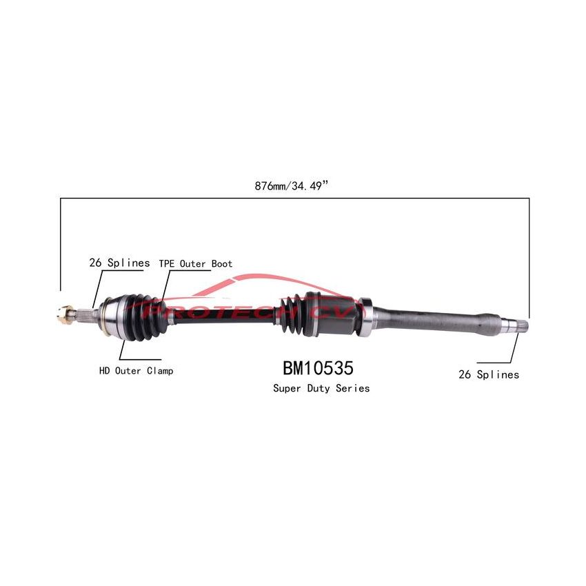 PROTECH AXLES BM10535 CV Axle Assembly