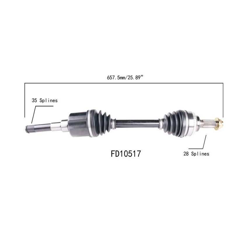 PROTECH AXLES FD10517 CV Axle Assembly