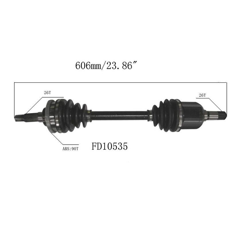 PROTECH AXLES FD10535 CV Axle Assembly