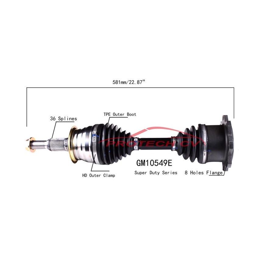 PROTECH AXLES GM10549E CV Axle Assembly