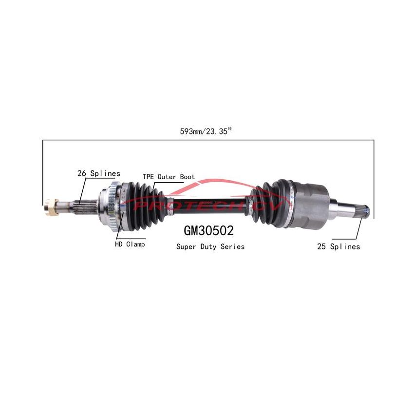PROTECH AXLES GM30502 CV Axle Assembly