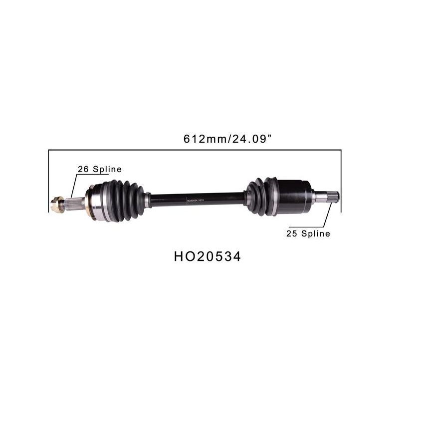 PROTECH AXLES HO20534 CV Axle Assembly