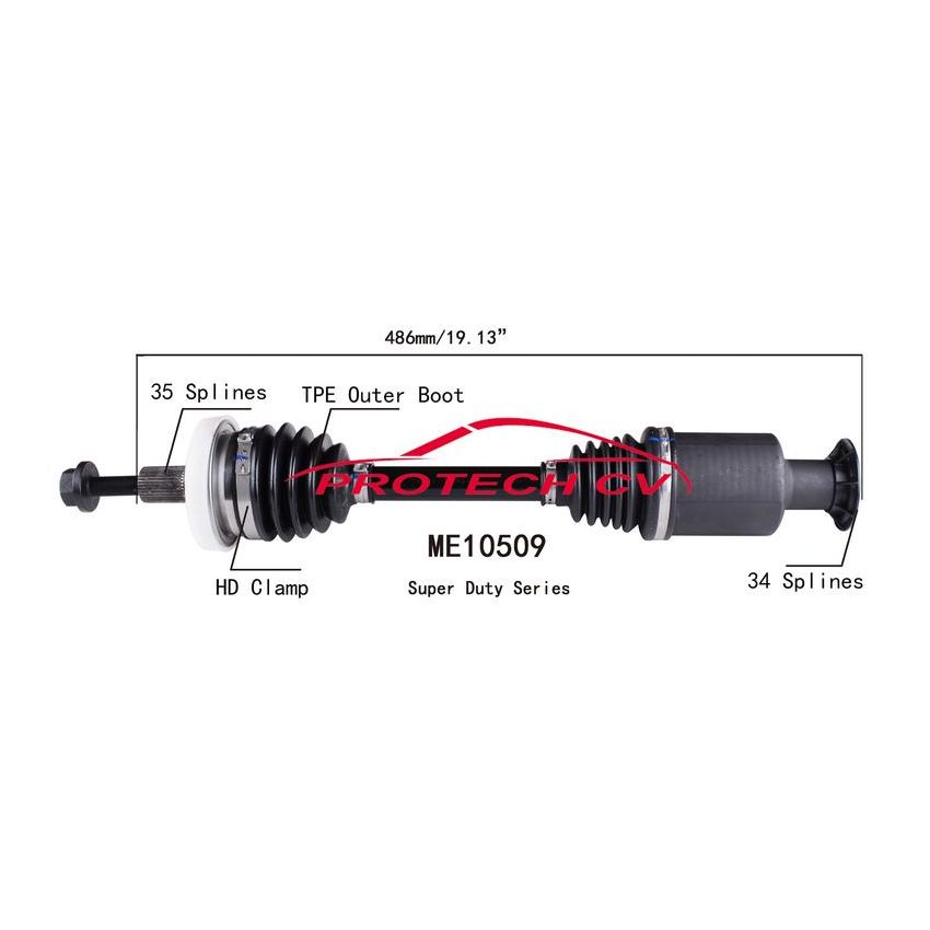 PROTECH AXLES ME10509 CV Axle Assembly