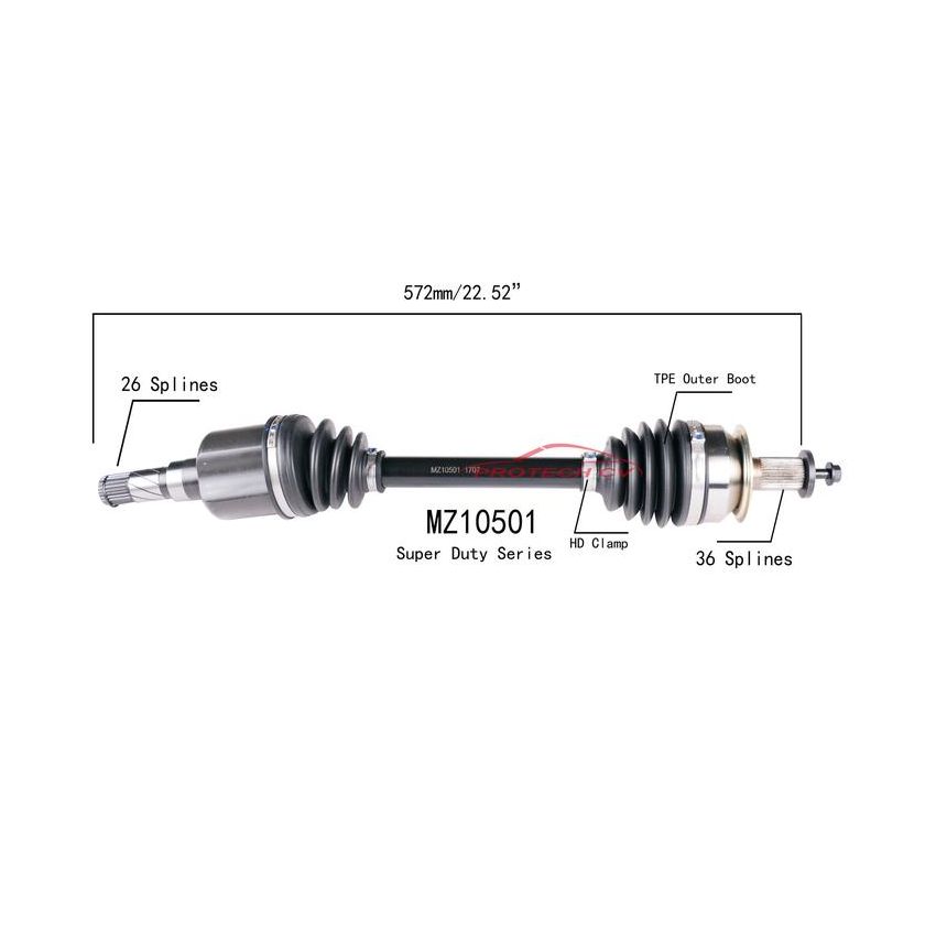 PROTECH AXLES MZ10501 CV Axle Assembly