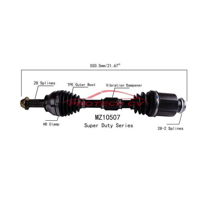PROTECH AXLES MZ10507 CV Axle Assembly