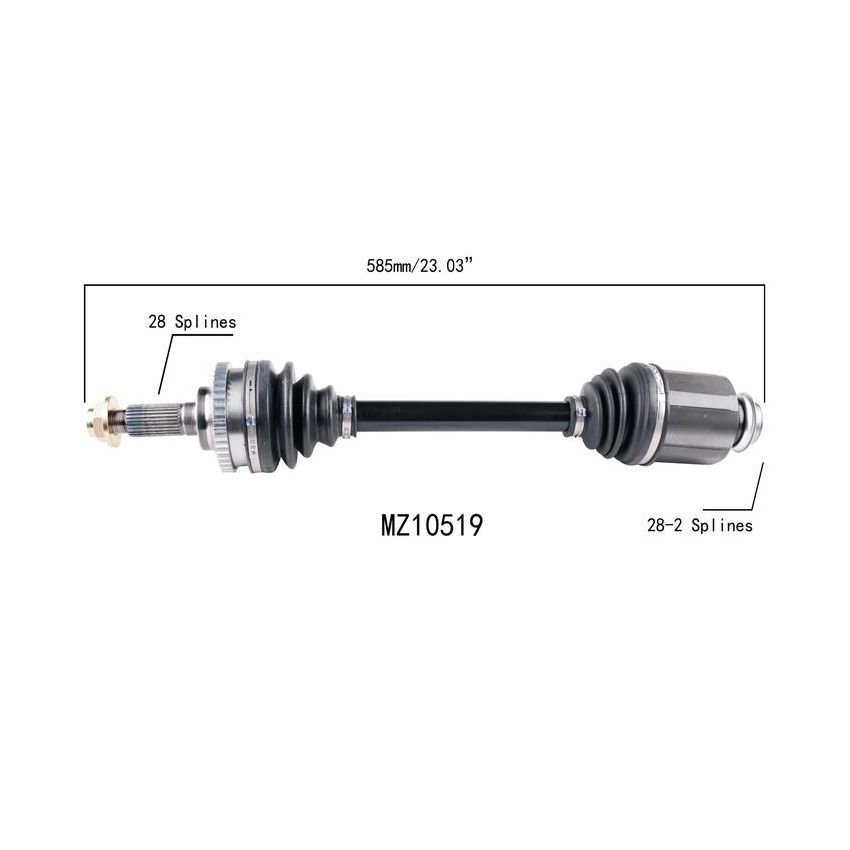 PROTECH AXLES MZ10519 CV Axle Assembly