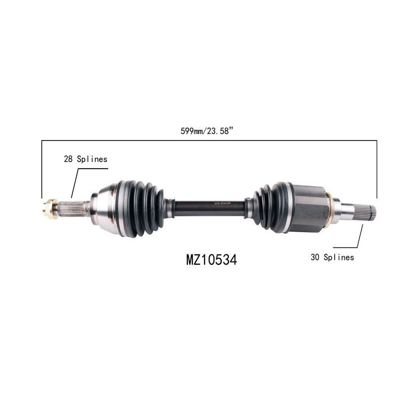 PROTECH AXLES MZ10534 CV Axle Assembly