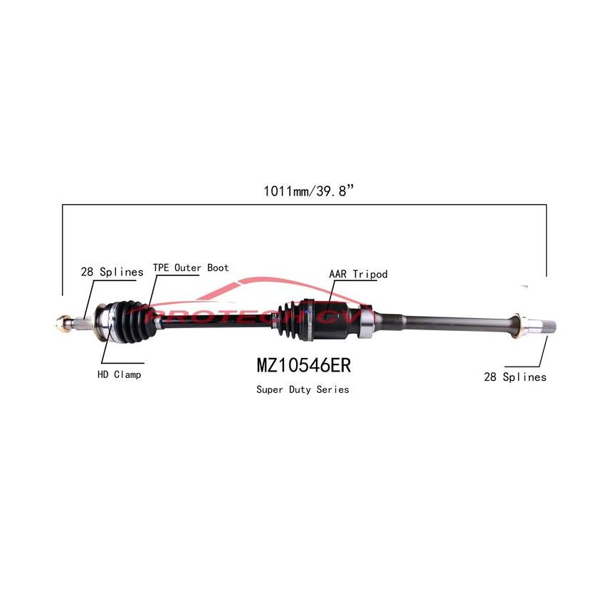 PROTECH AXLES MZ10546ER CV Axle Assembly