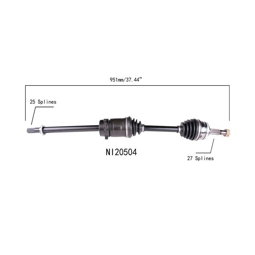 PROTECH AXLES NI20504 CV Axle Assembly