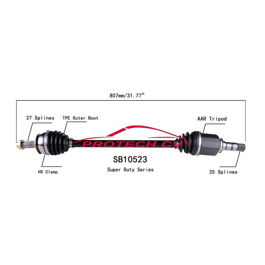 PROTECH AXLES SB10523 CV Axle Assembly