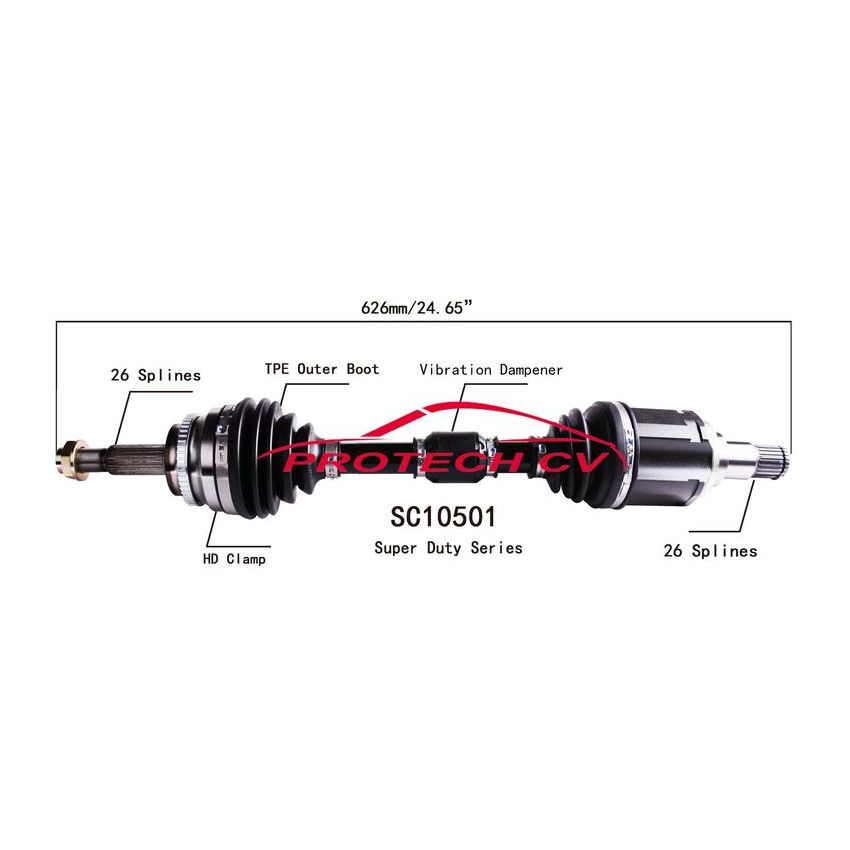 PROTECH AXLES SC10501 CV Axle Assembly