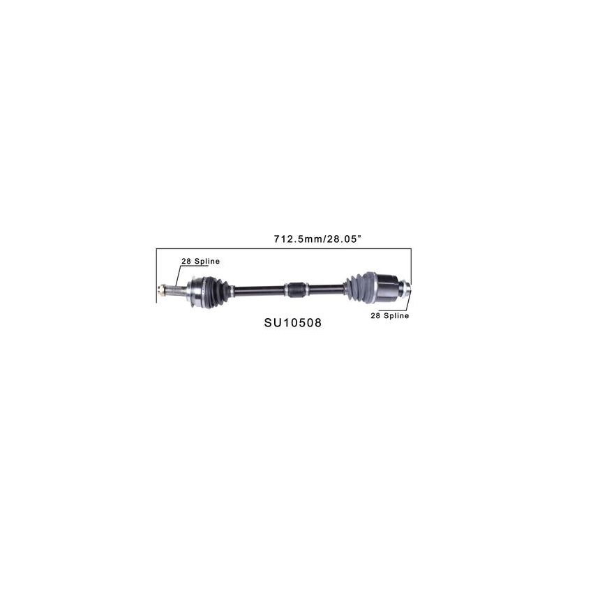 PROTECH AXLES SU10508 CV Axle Assembly