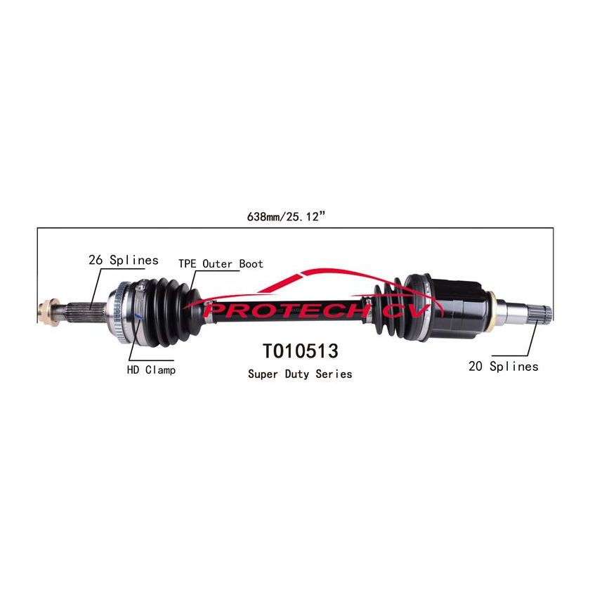 PROTECH AXLES TO10513 CV Axle Assembly