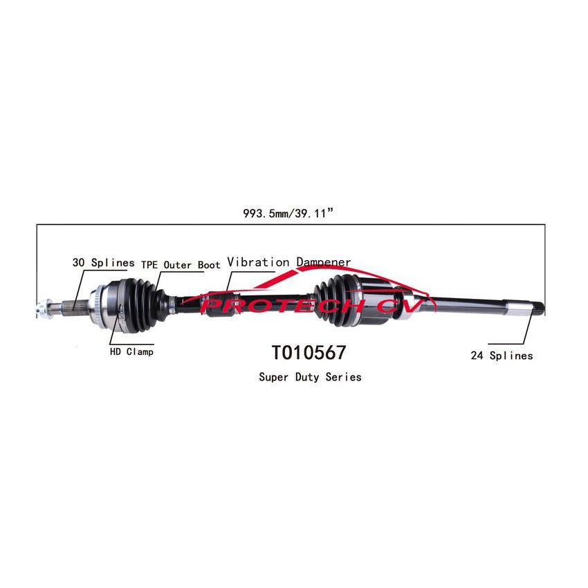 PROTECH AXLES TO10567 CV Axle Assembly