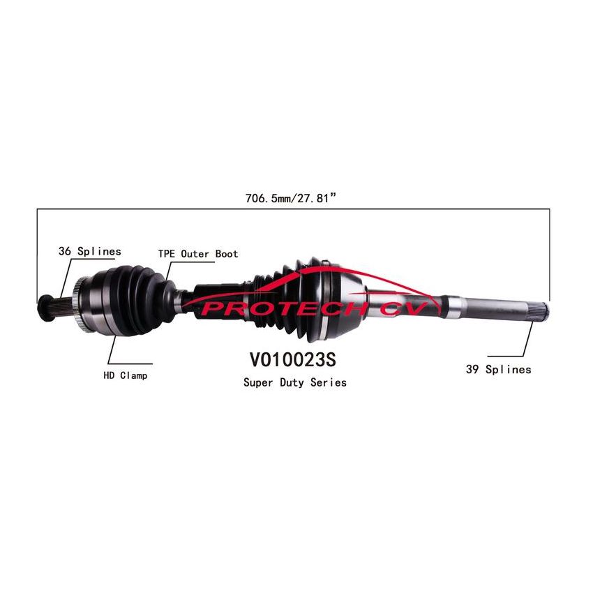 PROTECH AXLES VO10023S CV Axle Assembly