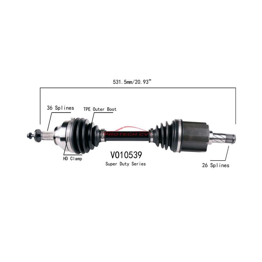 PROTECH AXLES VO10539 CV Axle Assembly