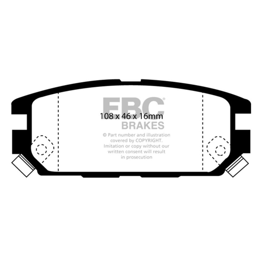 EBC UD532 94-95 Eagle Talon 2.0 Turbo 4WD (2nd Generation)(284mm rear rotor) Ultimax2 Rear Brake Pads