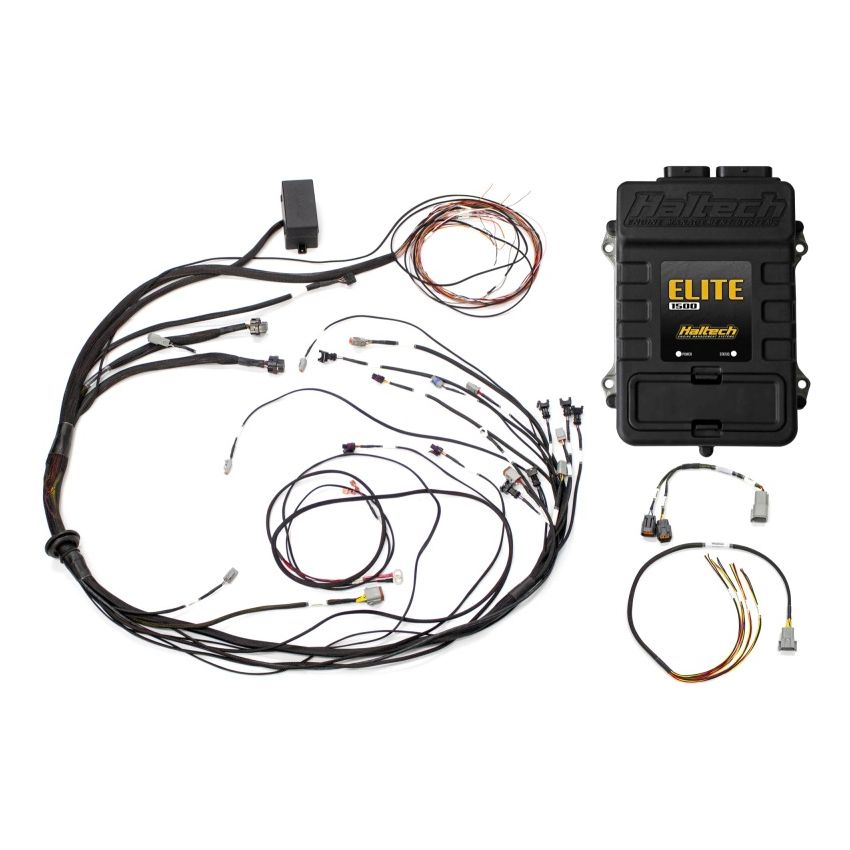 Haltech HT-150985 Elite 1500 Terminated Harness ECU Kit w/ Square EV1 Injector Connectors